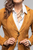 Samantha Lamb Suede Blazer In Whisky - AXEL'S