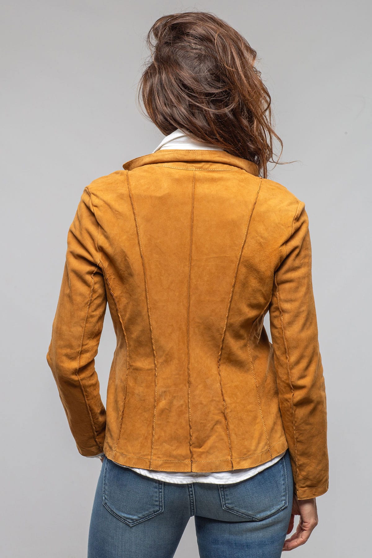 Samantha Lamb Suede Blazer In Whisky - AXEL'S