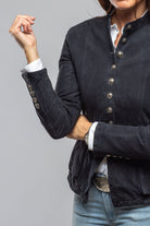 Axel's Renegade by Garrett Scarlet Washed Suede Shirt In Deep Sea Ladies - Outerwear - Leather