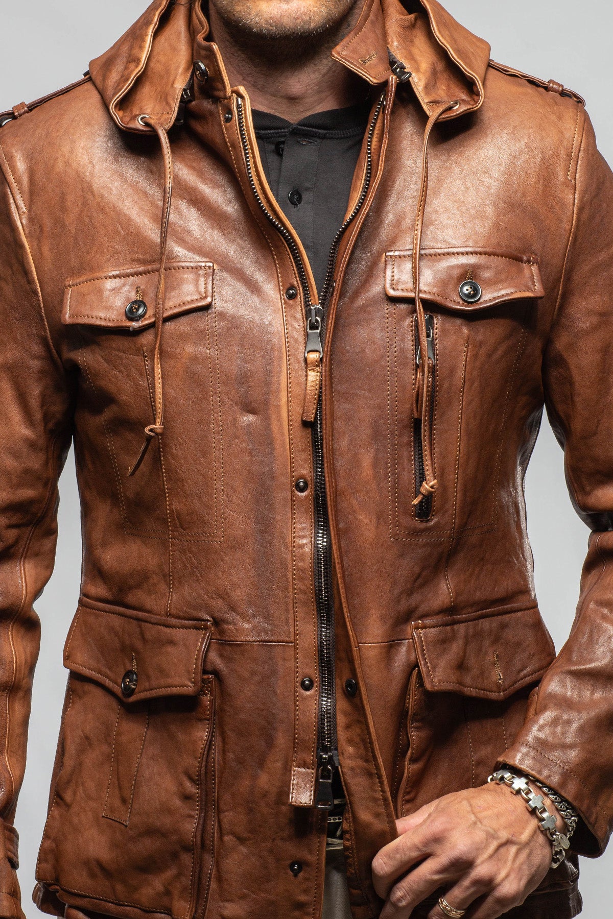 Axel's Renegade by Garrett Schaeffer Leather Field Coat Mens - Outerwear - Leather