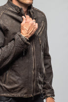 Axel's Renegade by Garrett Shuemacker Moto Jacket In Vintage Moro Mens - Outerwear - Leather