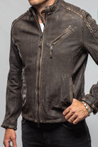 Axel's Renegade by Garrett Shuemacker Moto Jacket In Vintage Moro Mens - Outerwear - Leather