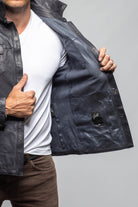 Tame Leather Shirt In Navy - AXEL'S