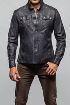 Tame Leather Shirt In Navy - AXEL'S