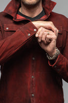 Axel's Renegade by Garrett Tame Shirt Jacket In Burgundy Mens - Outerwear - Leather