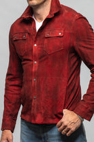 Tame Shirt Jacket In Burgundy - AXEL'S