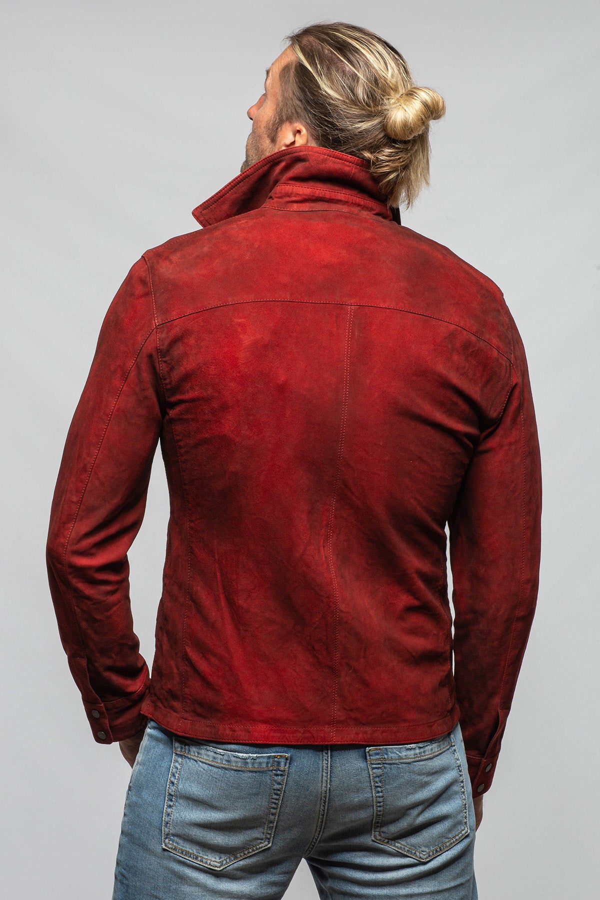 Axel's Renegade by Garrett Tame Shirt Jacket In Burgundy Mens - Outerwear - Leather