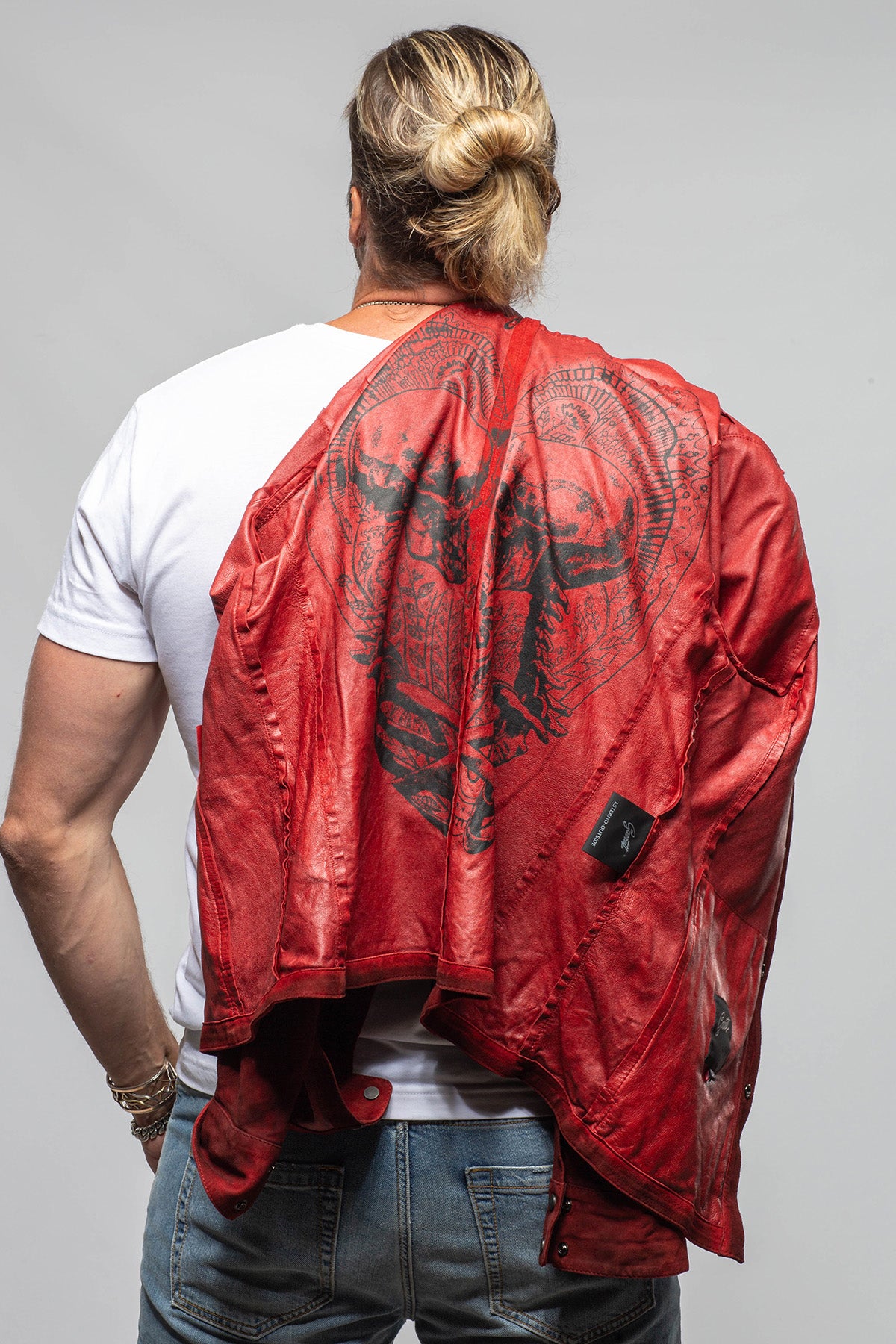Axel's Renegade by Garrett Tame Shirt Jacket In Burgundy Mens - Outerwear - Leather