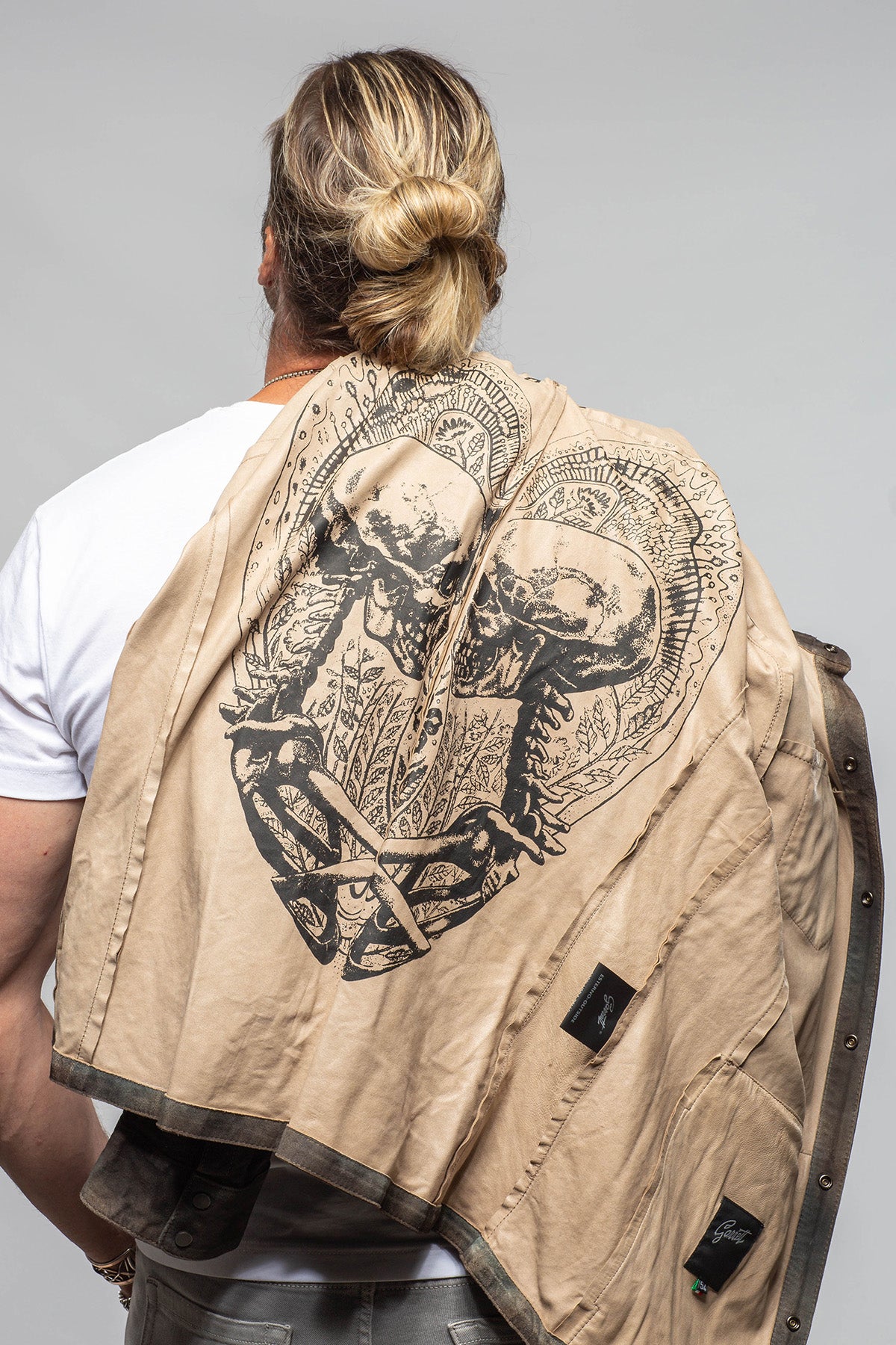 Axel's Renegade by Garrett Tame Suede Shirt In Washed Blue Mens - Outerwear - Leather