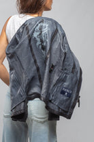 Niki Lambskin Leather Shirt In Charred Navy - AXEL'S