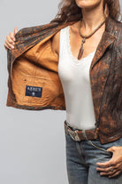 Ol' Time Side Zip Moto In Vintage Cognac - AXEL'S