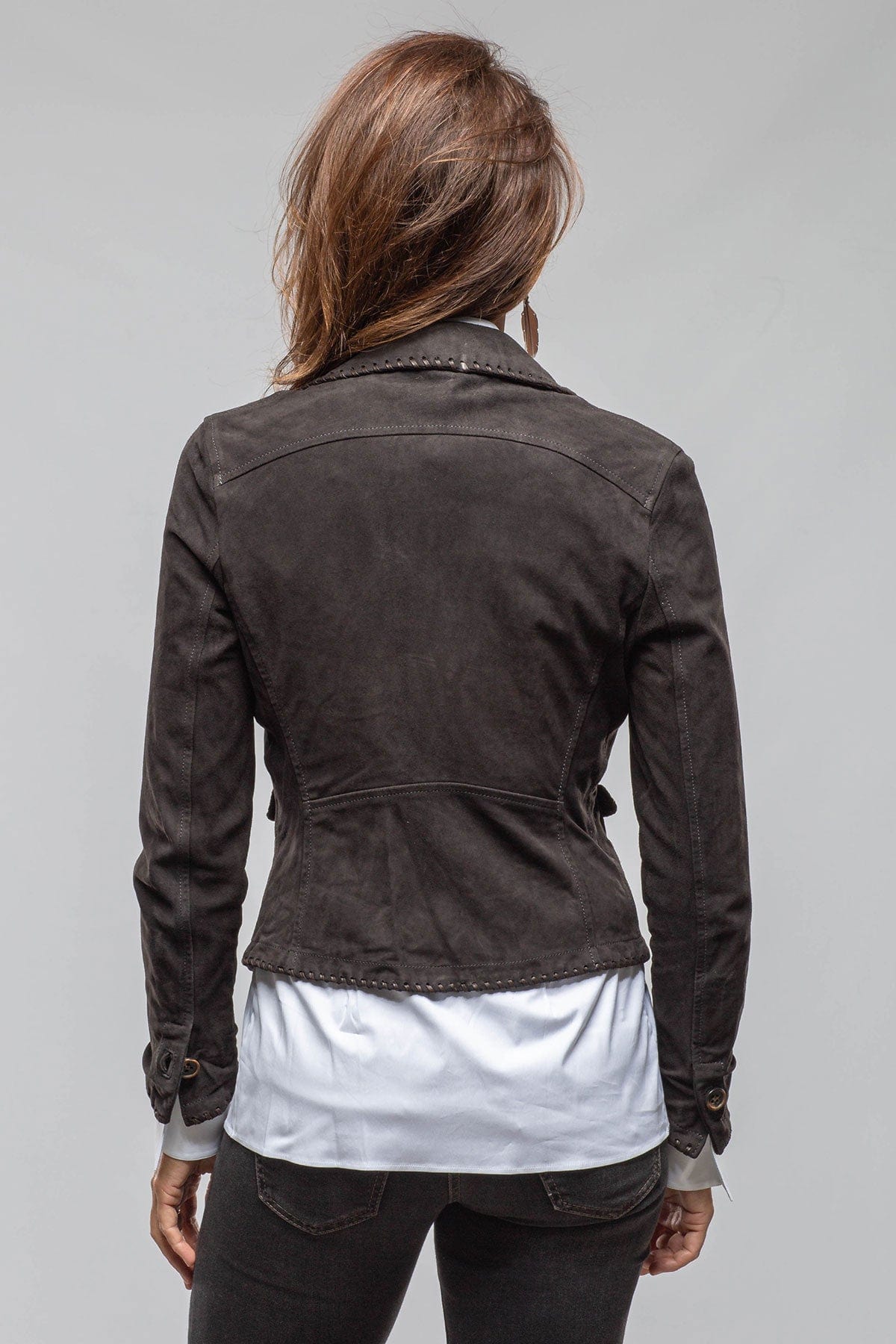 Remuda Suede Whipstich Blazer In Black - AXEL'S