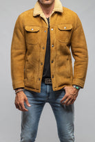 Retro Shearling Shirt In Vintage Honey - AXEL'S
