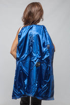 Ulla Leather Coat In Charred Blue - AXEL'S