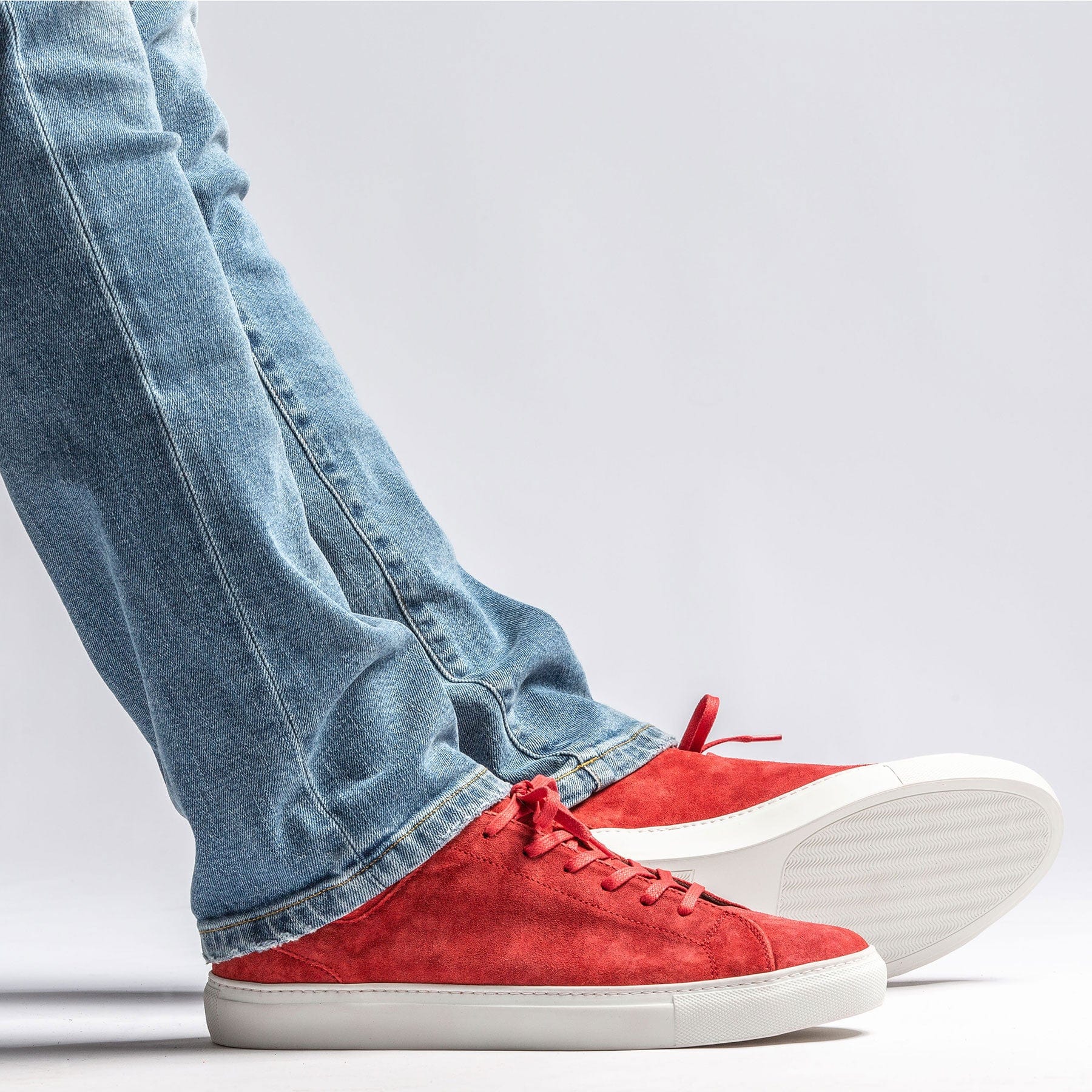 Red suede sneakers mens deals