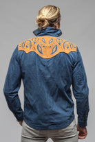 Axel's Stil Corzo Western Suede Overshirt In Blue | Mens - Outerwear - Leather