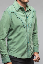 Axel's Stil Corzo Western Suede Overshirt In Green | Mens - Outerwear - Leather