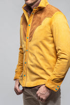 Axel's Stil Corzo Western Suede Overshirt In Yellow | Mens - Outerwear - Leather