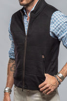 Alba Cashmere Vest in Black - AXEL'S