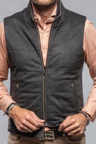 Alba Cashmere Vest in Charcoal - AXEL'S