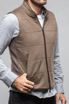 Axels-BDSR Alba Cashmere Vest In Taupe Grey Mens - Outerwear - Cloth