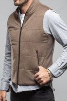 Axels-BDSR Alba Cashmere Vest In Taupe Grey Mens - Outerwear - Cloth