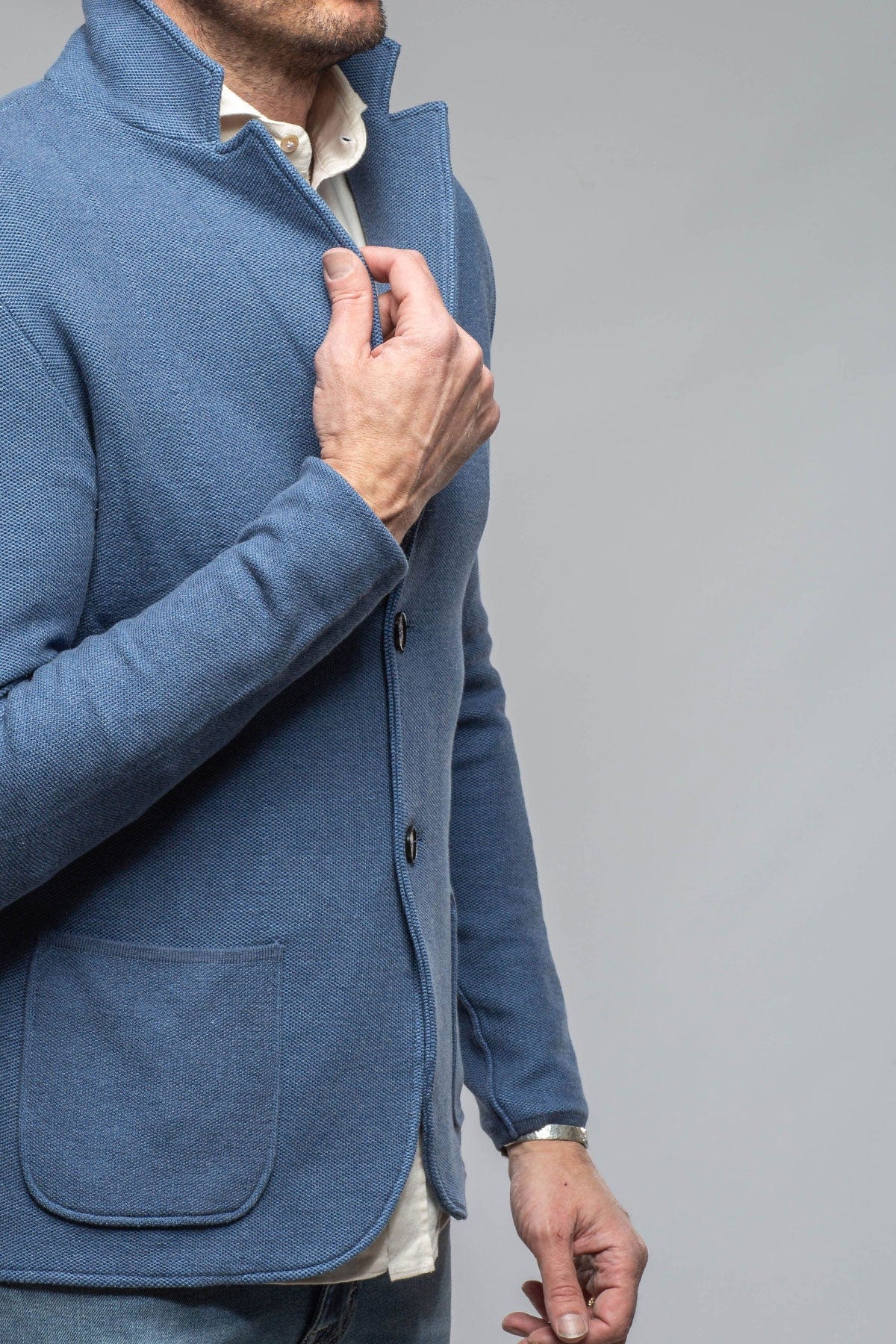 Axels-BDSR Arette Swacket In Blue Mens - Sweaters