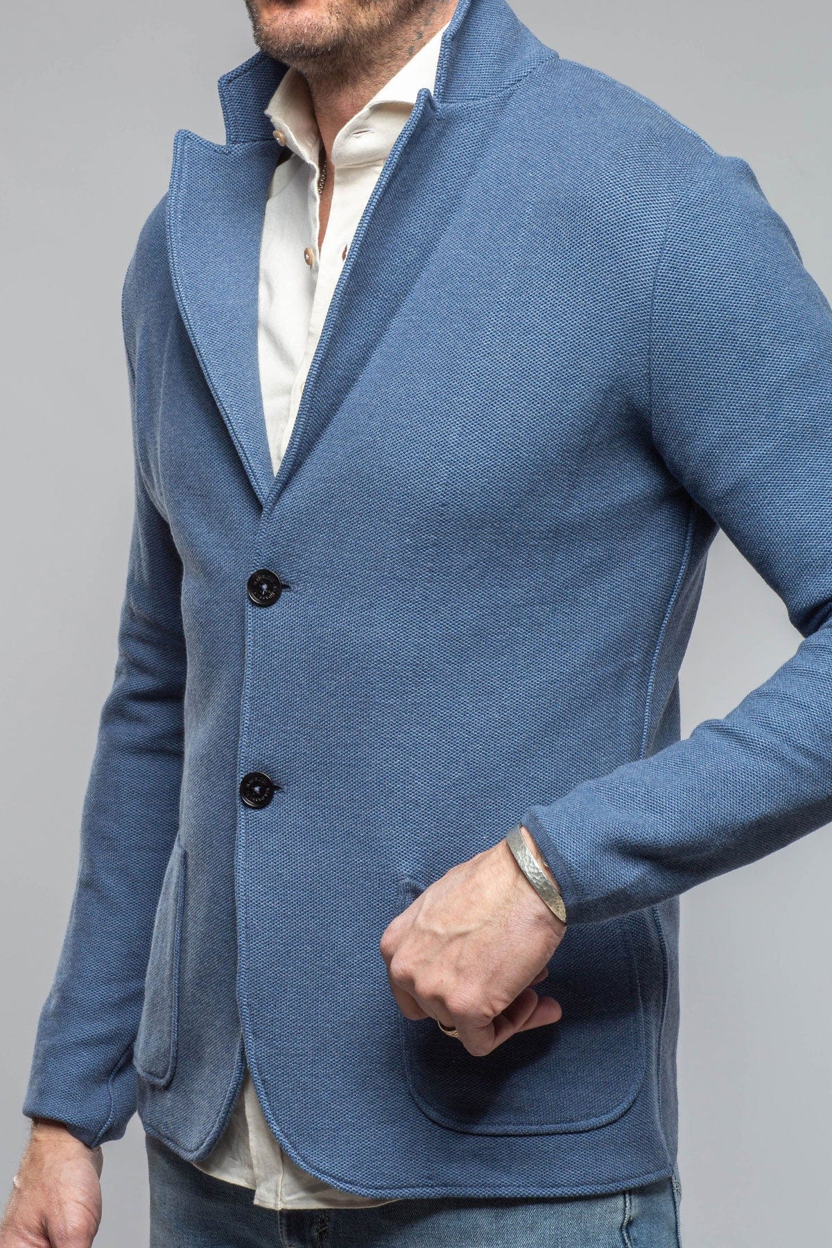Axels-BDSR Arette Swacket In Blue Mens - Sweaters