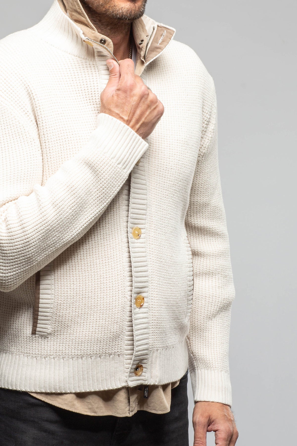 Axels-BDSR Armada Waffle Sweater In White Mens - Sweaters