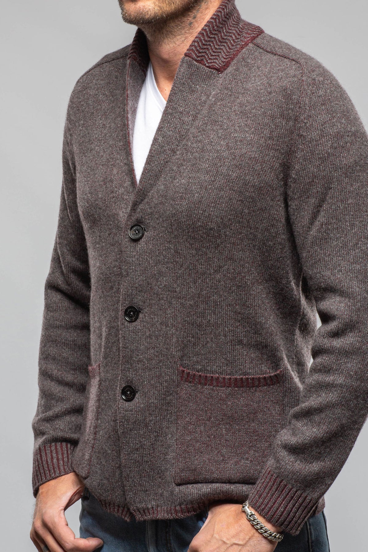 Axels-BDSR Black Crow Knit Cardigan Mens - Sweaters