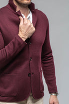 Camarena Cashmere Swacket In Burgundy - AXEL'S