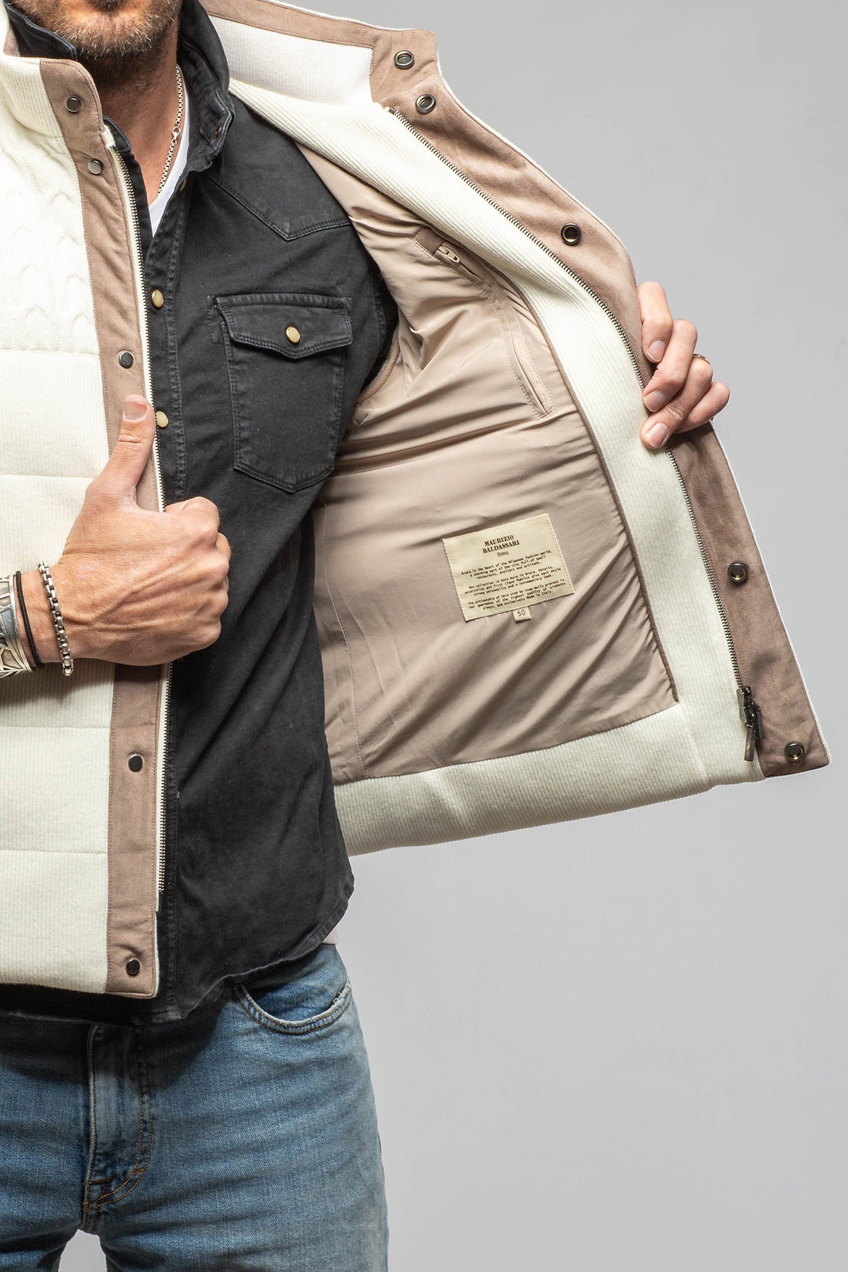 Axels-BDSR DPS Down Vest W Fabric In White Mens - Outerwear - Cloth