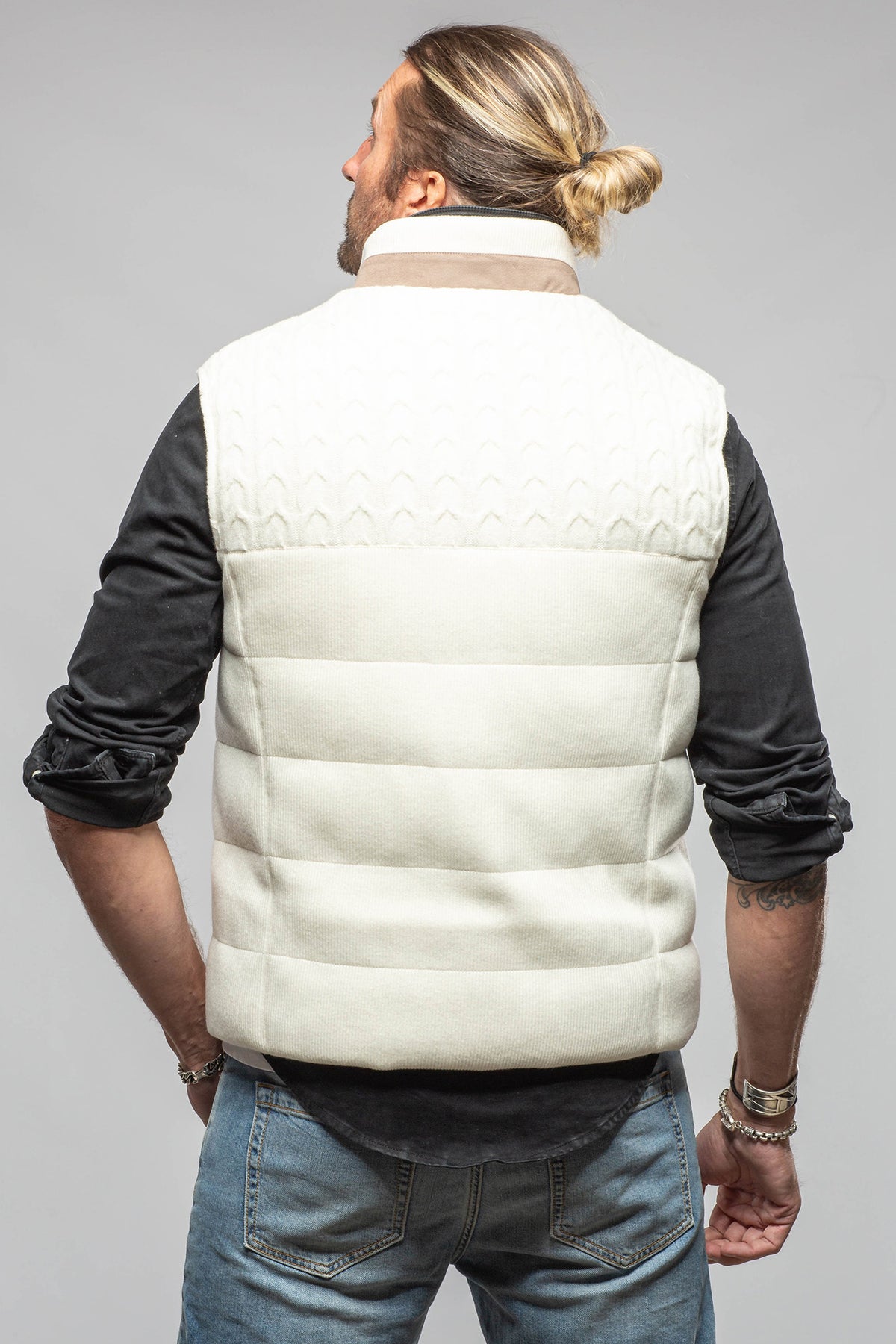 Axels-BDSR DPS Down Vest W Fabric In White Mens - Outerwear - Cloth