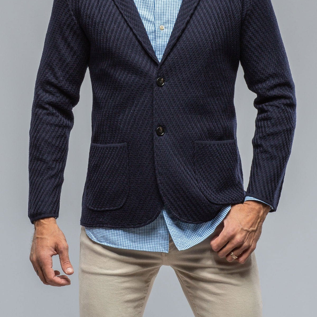Baldassari Luca Sweater Jacket In Navy – AXEL'S