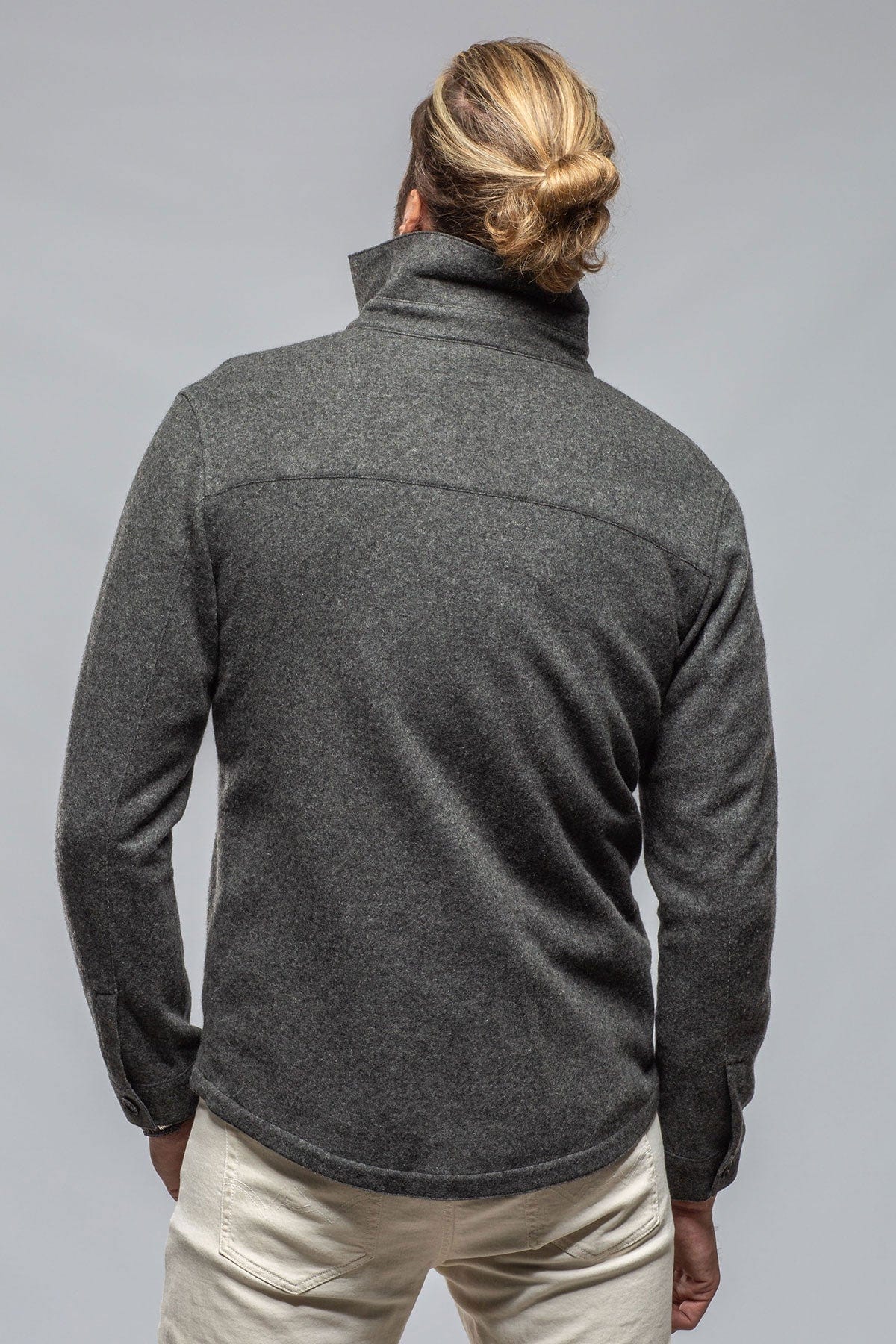 Sooter Cashmere Shirt In Charcoal - AXEL'S