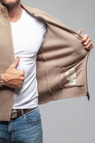 Axels-BDSR Timberline Woven Sweater Jacket In Beige Mens - Sweaters