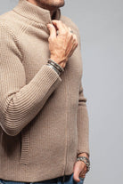 Axels-BDSR Timberline Woven Sweater Jacket In Beige Mens - Sweaters