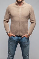 Axels-BDSR Timberline Woven Sweater Jacket In Beige Mens - Sweaters