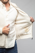 Axels-BDSR Timberline Woven Sweater Jacket In Cream Mens - Sweaters