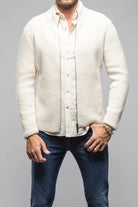 Axels-BDSR Timberline Woven Sweater Jacket In Cream Mens - Sweaters