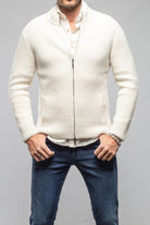 Axels-BDSR Timberline Woven Sweater Jacket In Cream Mens - Sweaters