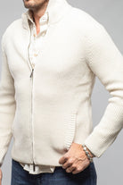 Axels-BDSR Timberline Woven Sweater Jacket In Cream Mens - Sweaters