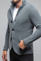 Axels-BDSR Tuscan Sweater Jacket In Charcoal Mens - Sweaters