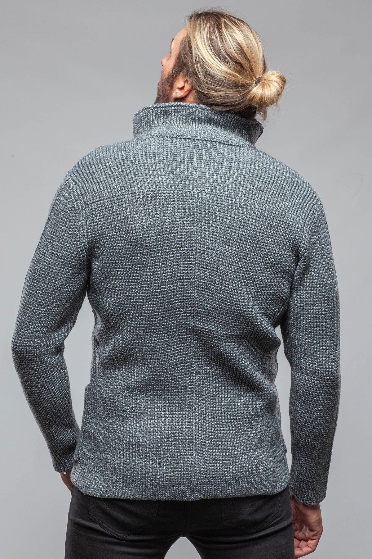 Axels-BDSR Tuscan Sweater Jacket In Charcoal Mens - Sweaters