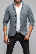 Axels-BDSR Tuscan Sweater Jacket In Charcoal Mens - Sweaters