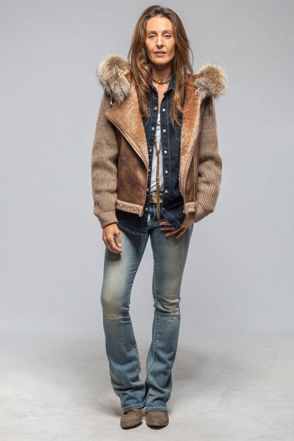 Axels Beki Side Zip Shearling | Ladies - Outerwear - Shearling