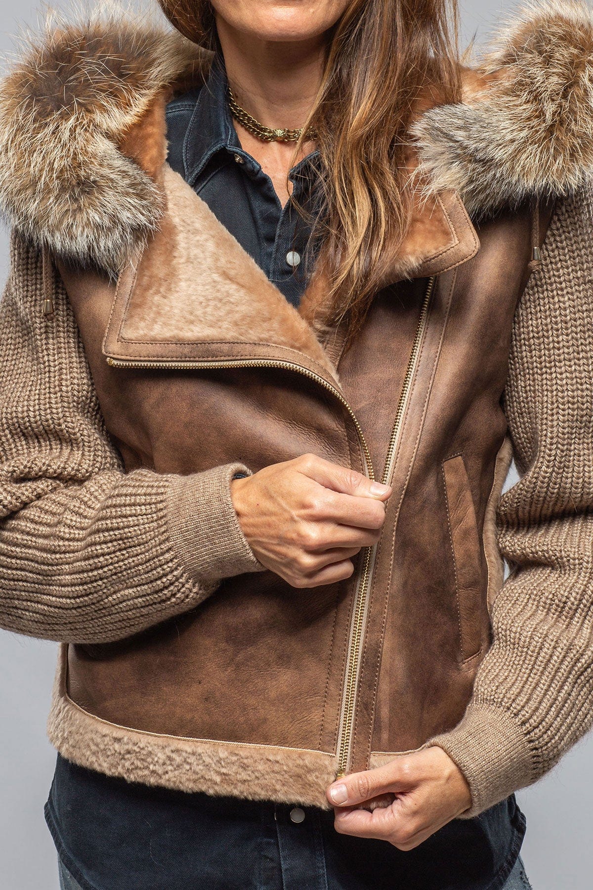 Axels Beki Side Zip Shearling | Ladies - Outerwear - Shearling