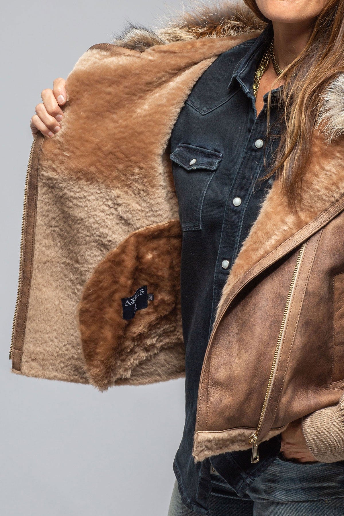 Axels Beki Side Zip Shearling | Ladies - Outerwear - Shearling