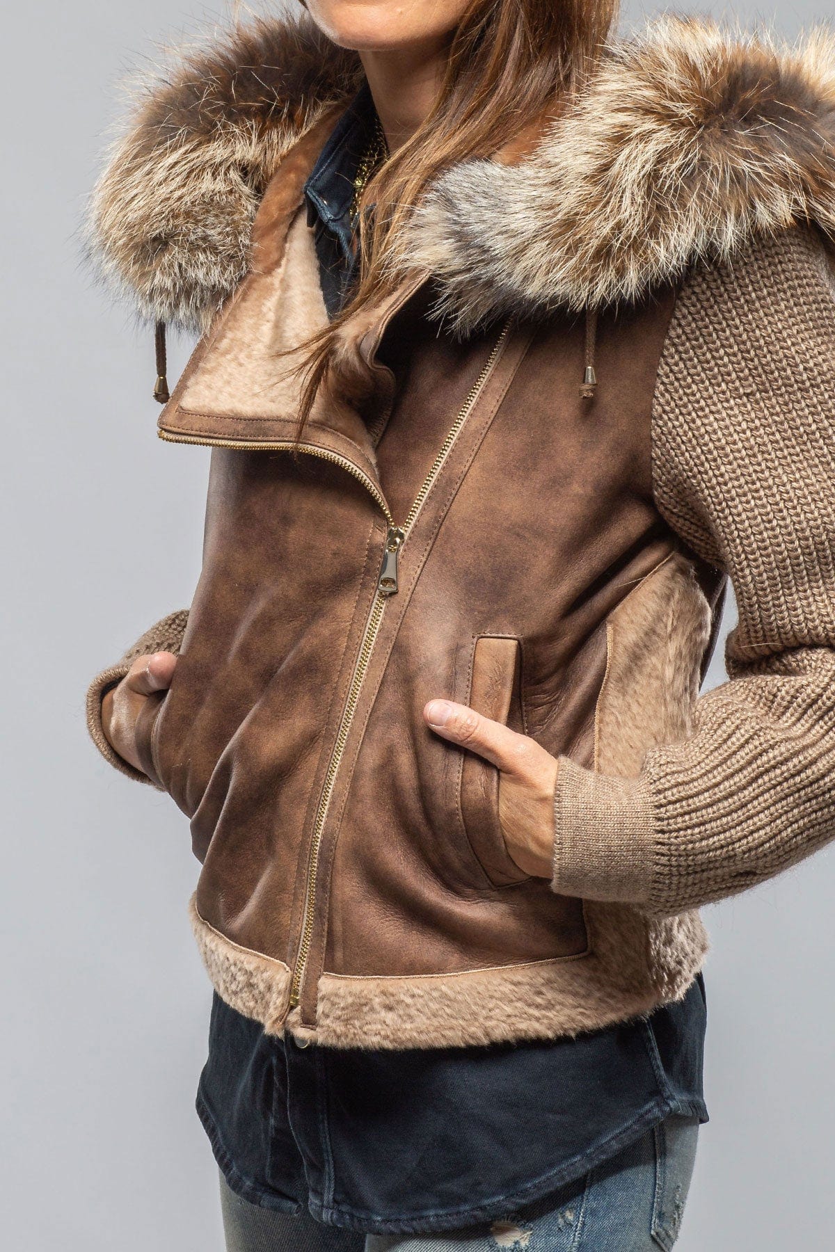 Axels Beki Side Zip Shearling | Ladies - Outerwear - Shearling