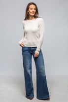 Cara Scoop Neck Cashmere Sweater In Stucco - AXEL'S